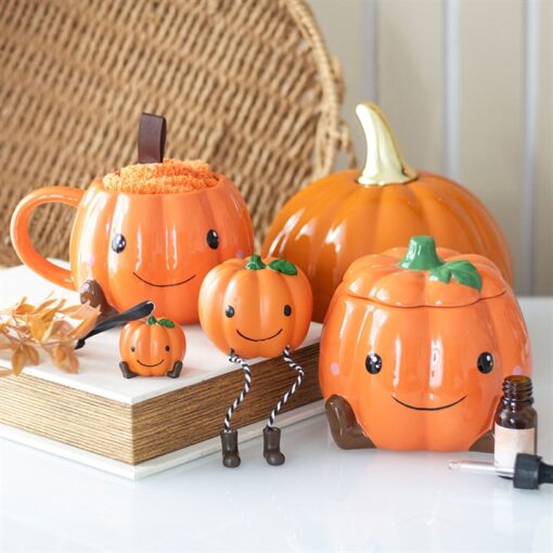 Cute Smiling Pumpkin Oil Burner and Wax Warmer - Image 6